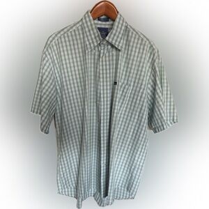 Faconnable Light Green Checkered Men's Shirt